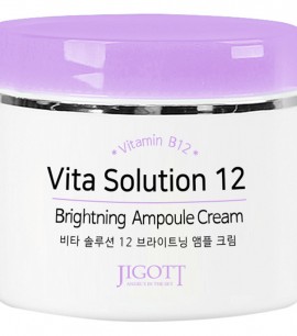 Jigott Осветляющий ампульный крем для лица Vita Solution 12 Brightening Ampoule Cream