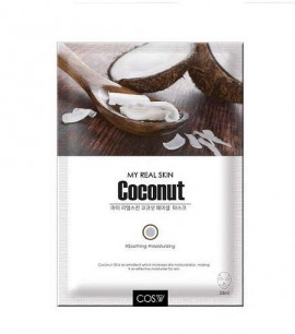 Cos W  Маска-салфетка с кокосом My Real Skin Coconut Facial Mask