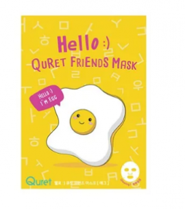 Quret Маска-салфетка с яичным белком Hello Friends Mask Egg