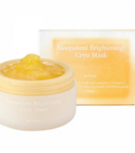 Petitfee Ночная маска для тусклой кожи с витамином С и ниацинамидом Sleepotent Brightening Cryo Mask