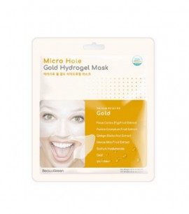 BeauuGreen Гидрогелевая маска с золотом Micro Hole Hydrogel Mask Gold